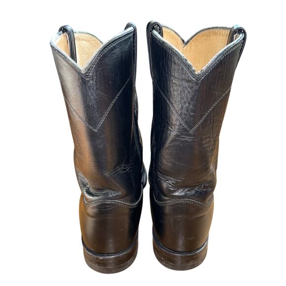 Justin 3133 Jackson Kipskin Cowboy Western Leather Roper Mens Boots Size 12 D - Picture 3 of 8